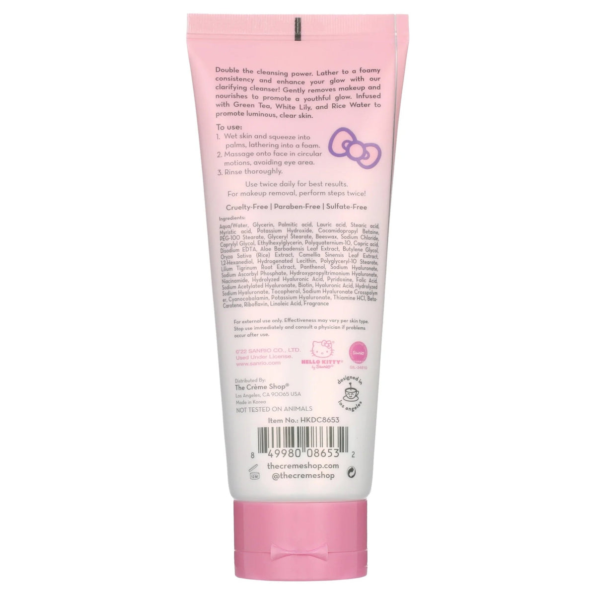 Hello Kitty Double Cleanser 2- In-1 Facial Foam Cleanser for All Skin Types - themonogram manor 