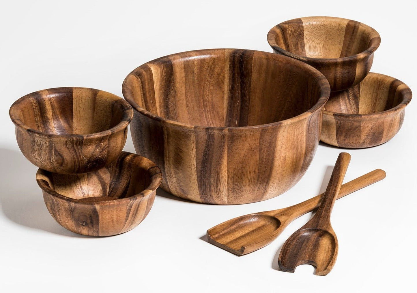 Large Salad Bowl with Servers and 4 Individuals - 335B7 - themonogram manor 