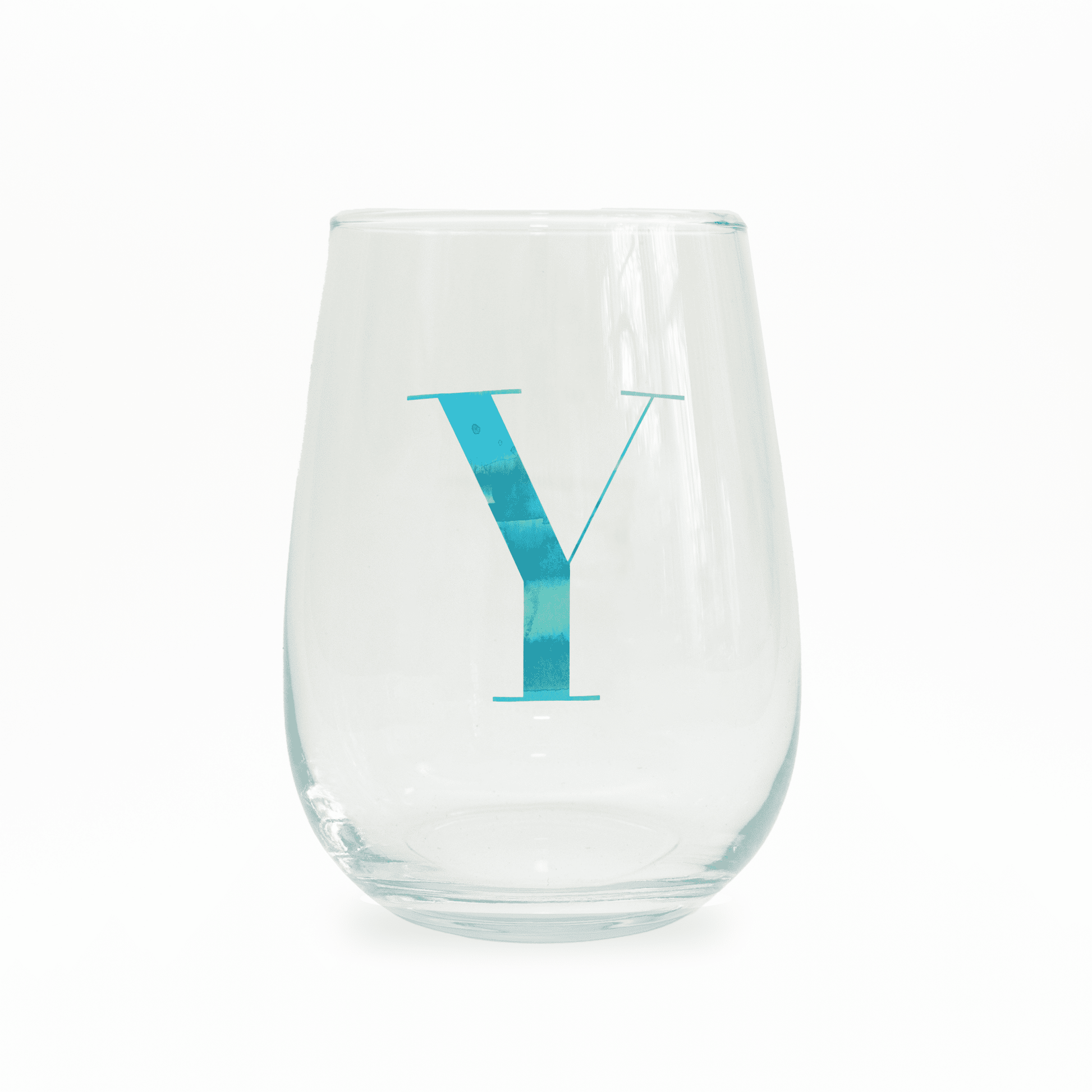 Y Monogram Stemless Wine Glass - themonogram manor 