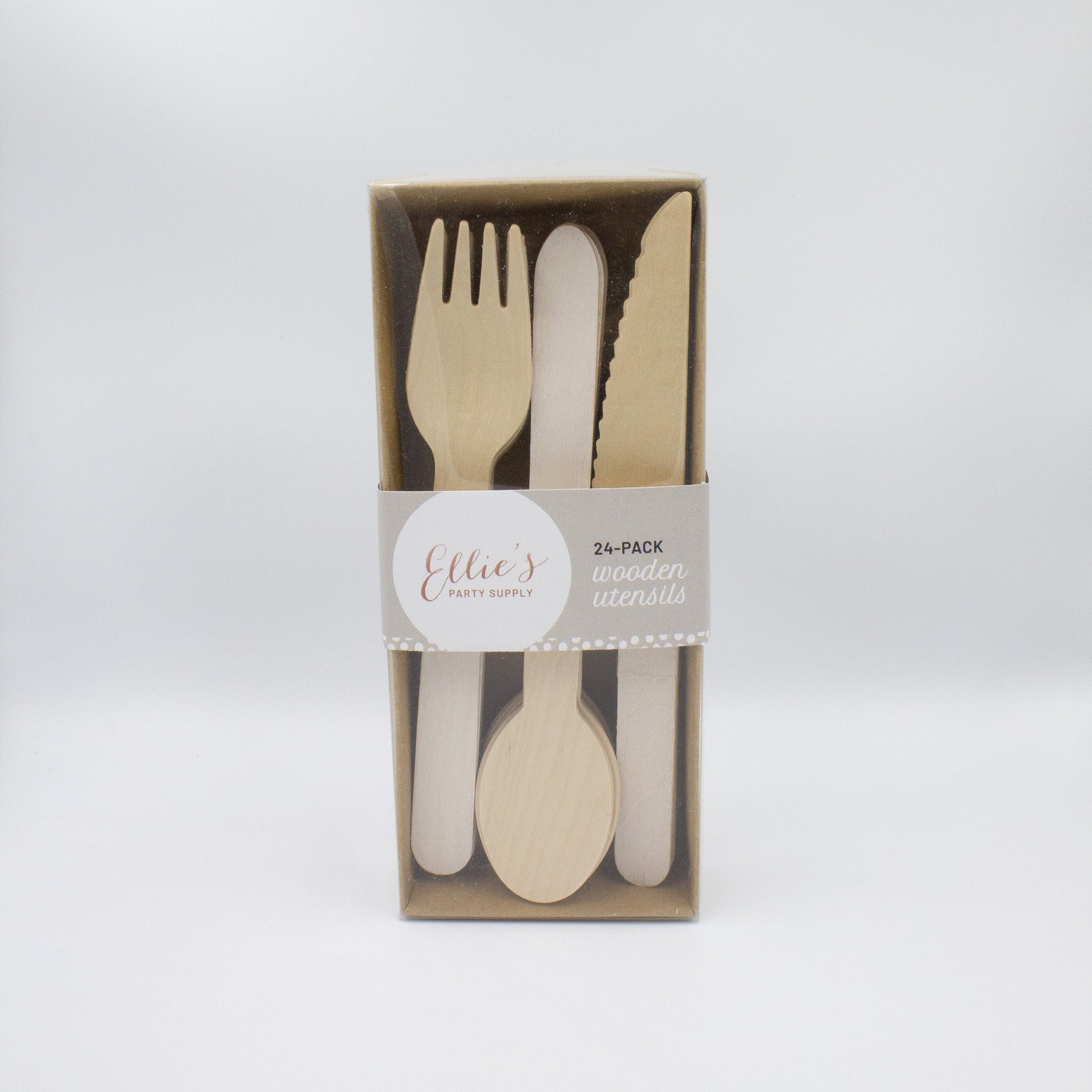 White Wooden Utensil Set – 24ct | ON SALE!! - themonogram manor 