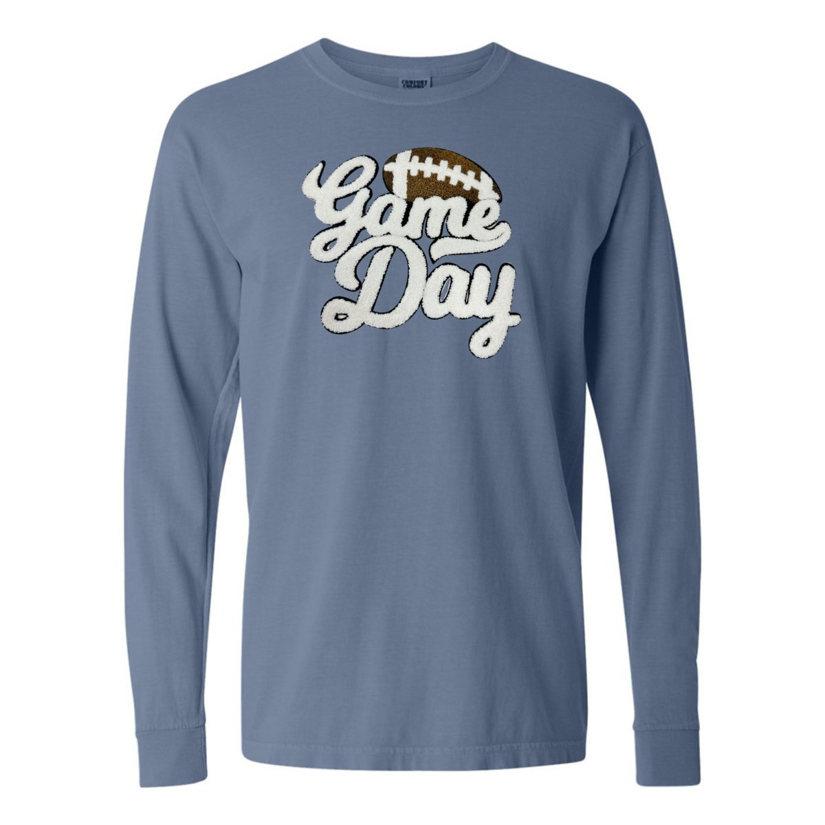 Football 'Game Day' Letter Patch Long Sleeve T-Shirt - themonogram manor 