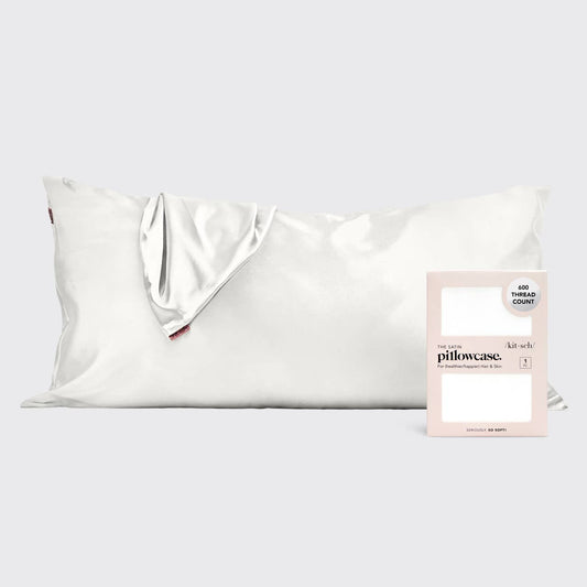 Satin Pillowcase King - Ivory - themonogram manor 