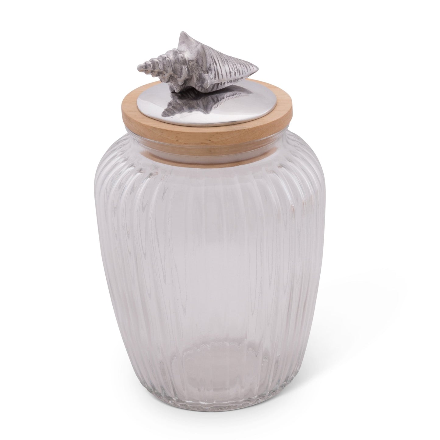 Shell Knob Glass Canisters - themonogram manor 