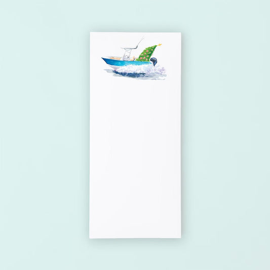 Christmas Fishing Boat List Pad - themonogram manor 