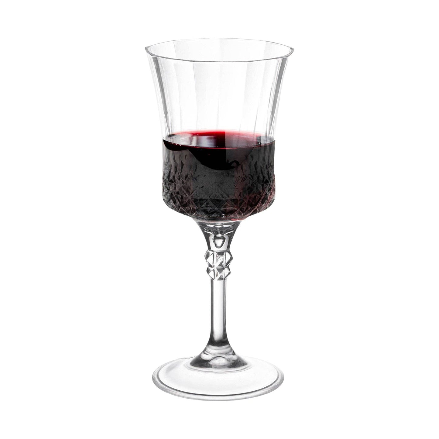 11 oz. Crystal Cut Plastic Wine Goblets - 12 pcs - themonogram manor 