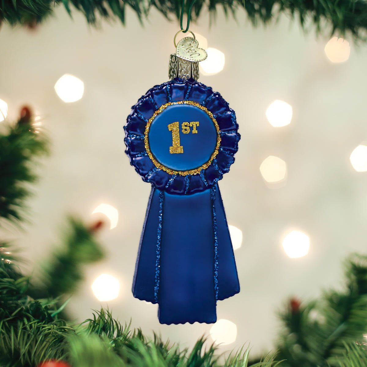 Blue Ribbon Ornament - #themonogram manor #