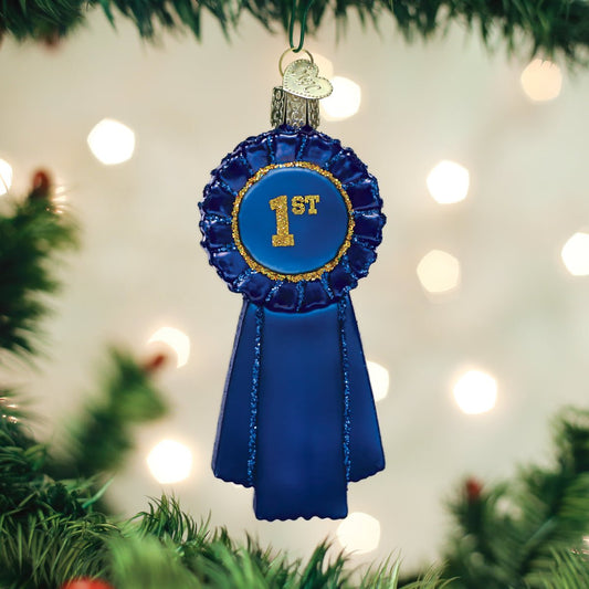Blue Ribbon Ornament - #themonogram manor #