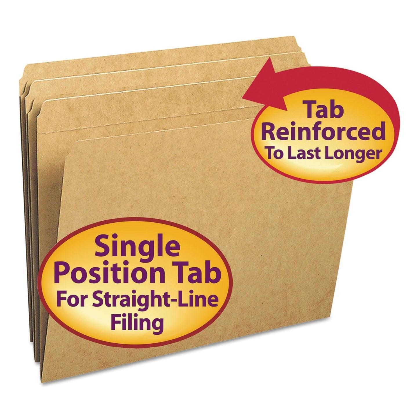Smead Heavyweight Kraft File Folder, Straight Tabs, Letter Size, 0.75" Expansion, 11 - pt Kraft, Brown, 100/Box - themonogram manor 
