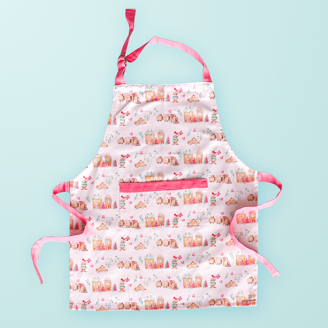 Gingerbread Village Apron | Mommy + Me - themonogram manor 