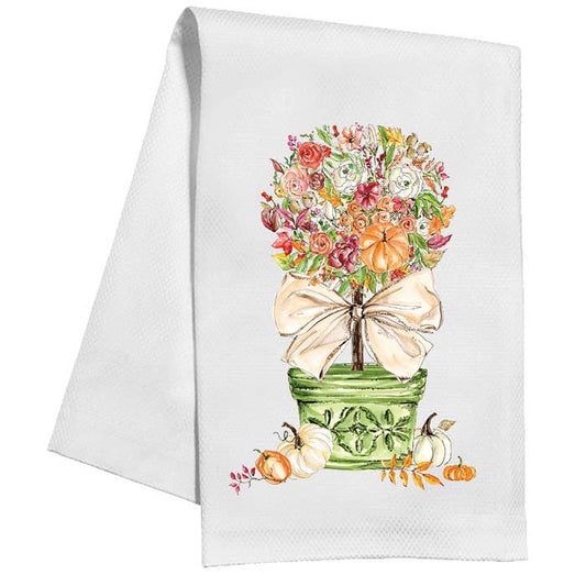 Autumn Topiary Kitchen Towel - themonogram manor 