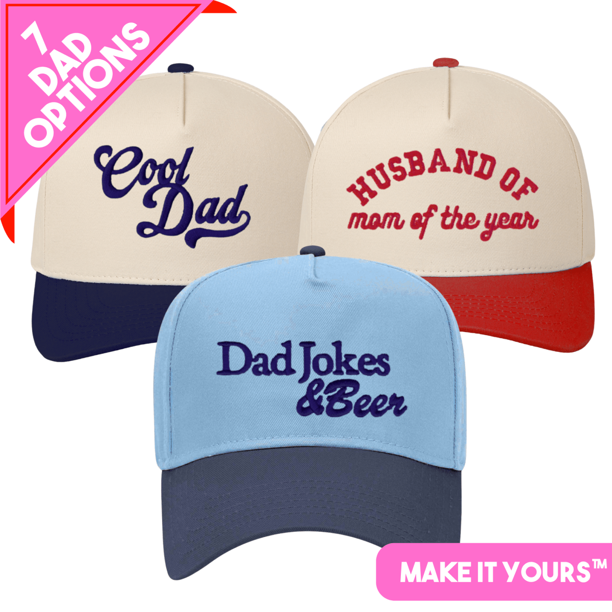 3D Embroidery 'Dad' Snapback Hat - themonogram manor 