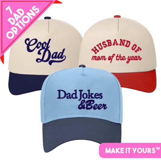 3D Embroidery 'Dad' Snapback Hat - themonogram manor 