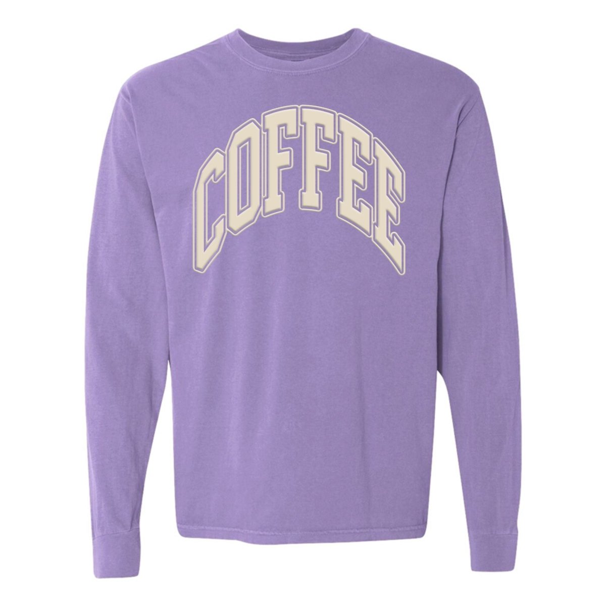 'Coffee' PUFF Long Sleeve T-Shirt - themonogram manor 