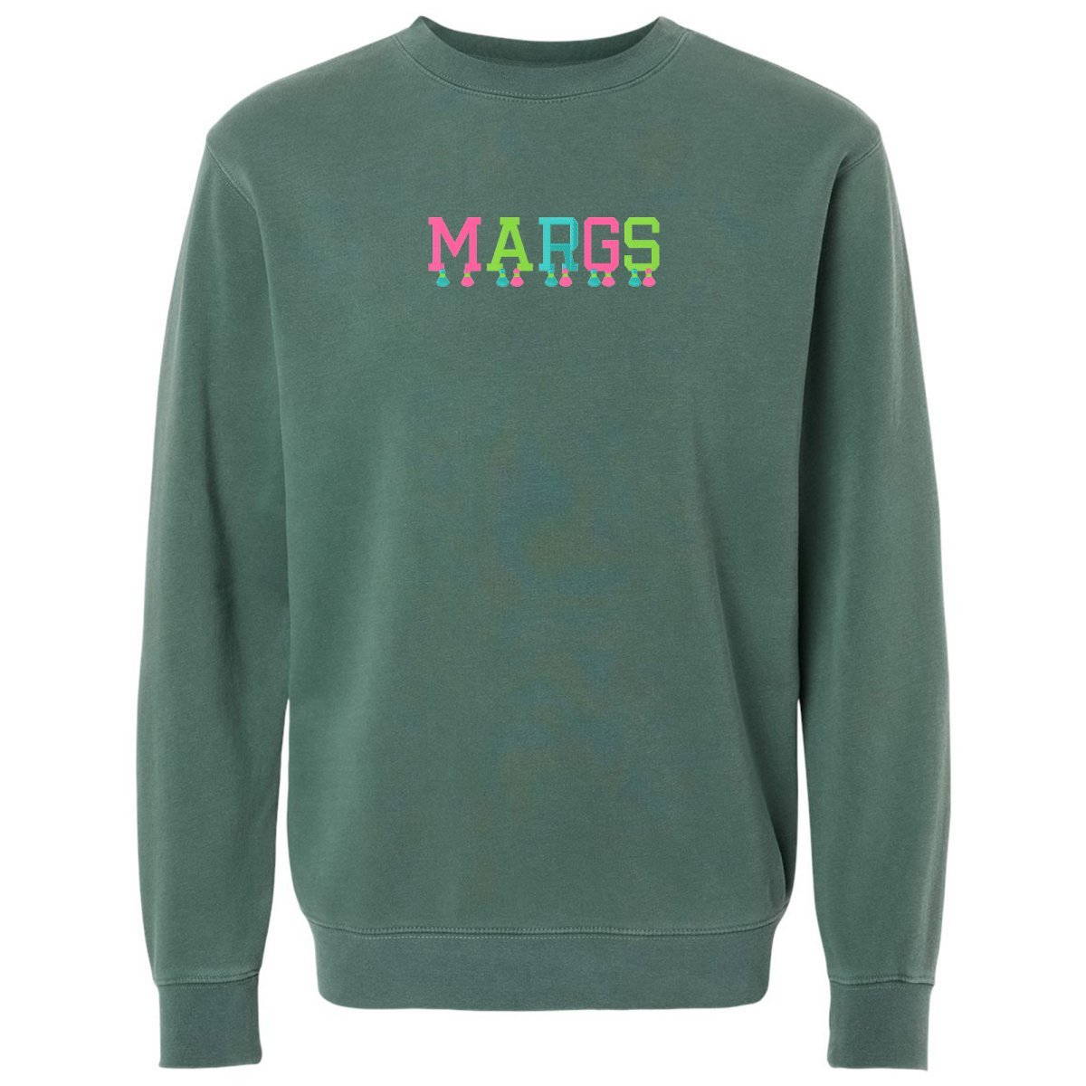 Embroidered Tasseled 'Margs' Cozy Crew - themonogram manor 
