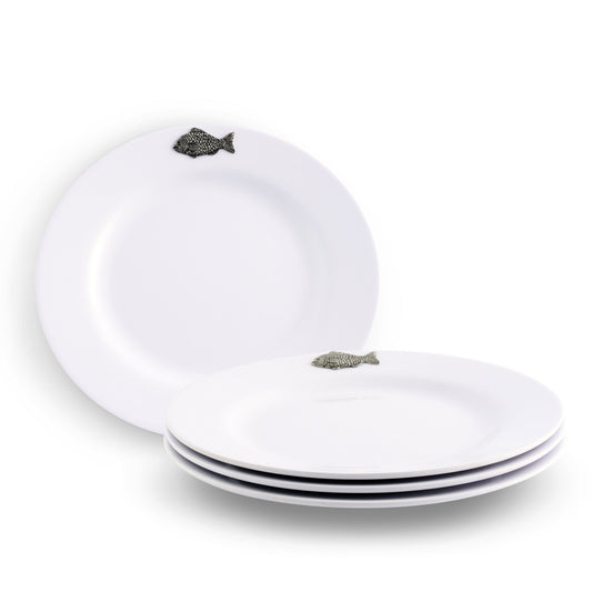 Fish Melamine Lunch Plates - Set of 4 - themonogram manor 