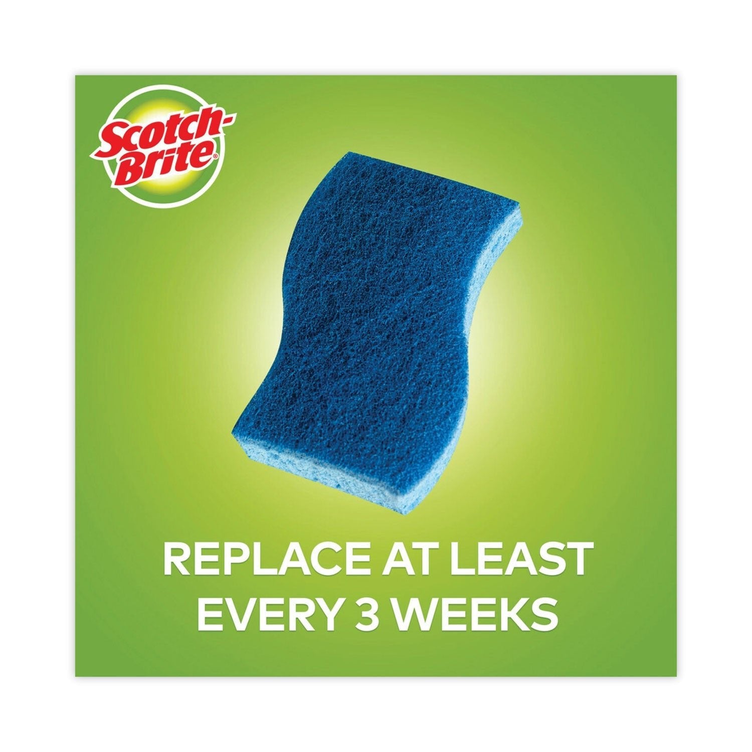 Scotch - Brite Non - Scratch Multi - Purpose Scrub Sponge, 4.4 x 2.6, 0.8" Thick, Blue, 6/Pack - themonogram manor 