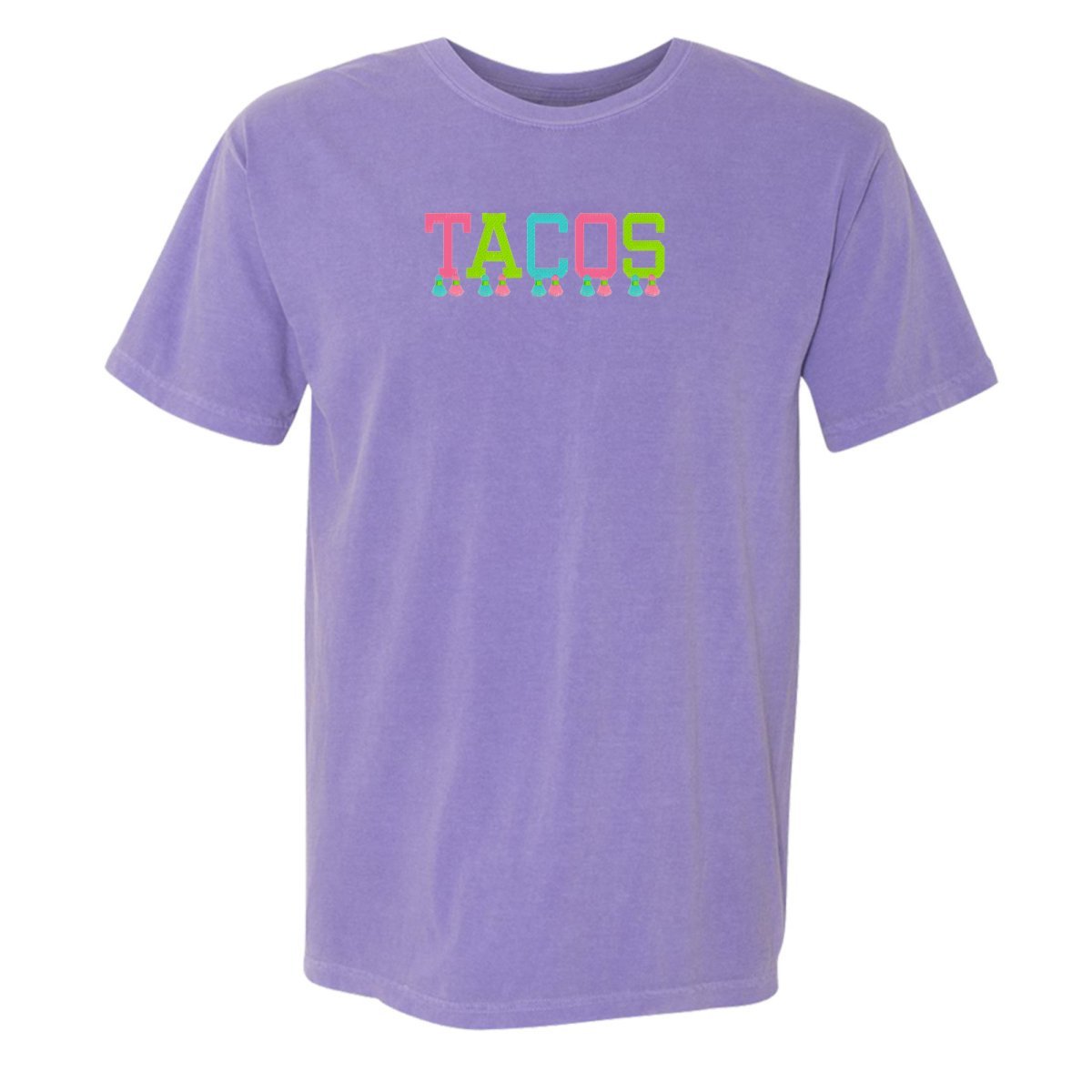 Embroidered Tasseled 'Tacos' T-Shirt - themonogram manor 