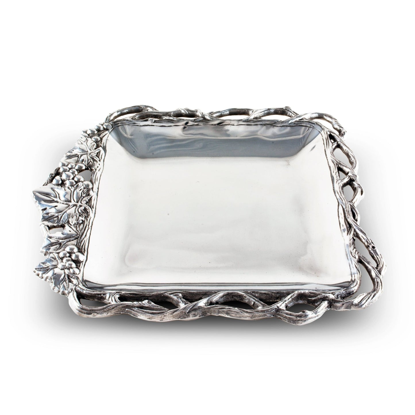 Grape Open Vine Square Tray 12 - themonogram manor 