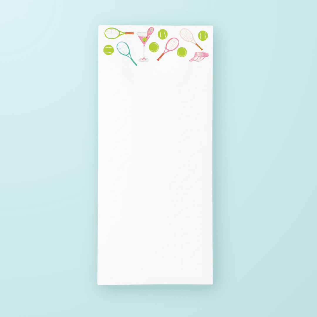 Tennis & Cocktails Pattern List Pad - themonogram manor 