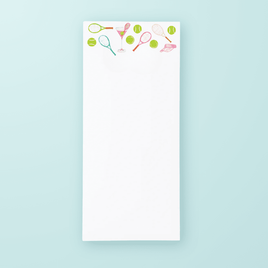 Tennis & Cocktails Pattern List Pad - themonogram manor 