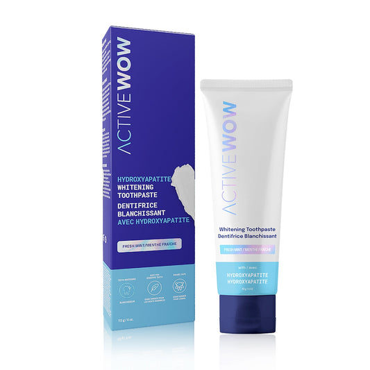 Active Wow 24k White Hydroxyapatite Whitening Toothpaste - Fresh Mint - themonogram manor 
