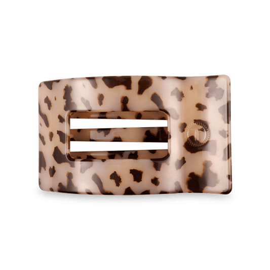 Blonde Tortoise Medium Flat Rectangle Hair Clip - themonogram manor 