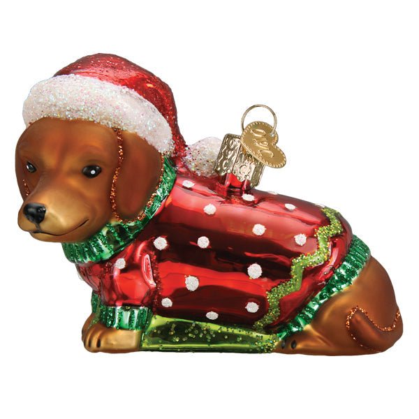 Dashing Dachshund Puppy Ornament - themonogram manor 