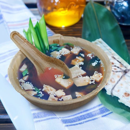 Bosnal - Palm Leaf Bowl, 6 inch, Round , 25 Pcs - themonogram manor 