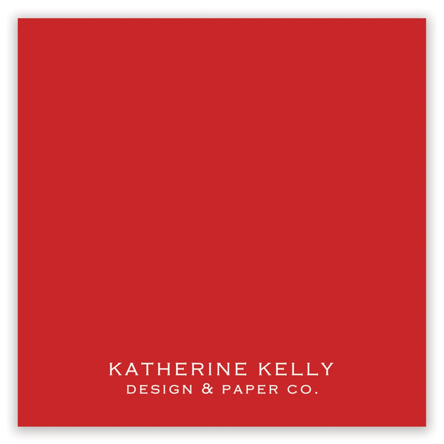 christmas script red enclosure card - themonogram manor 