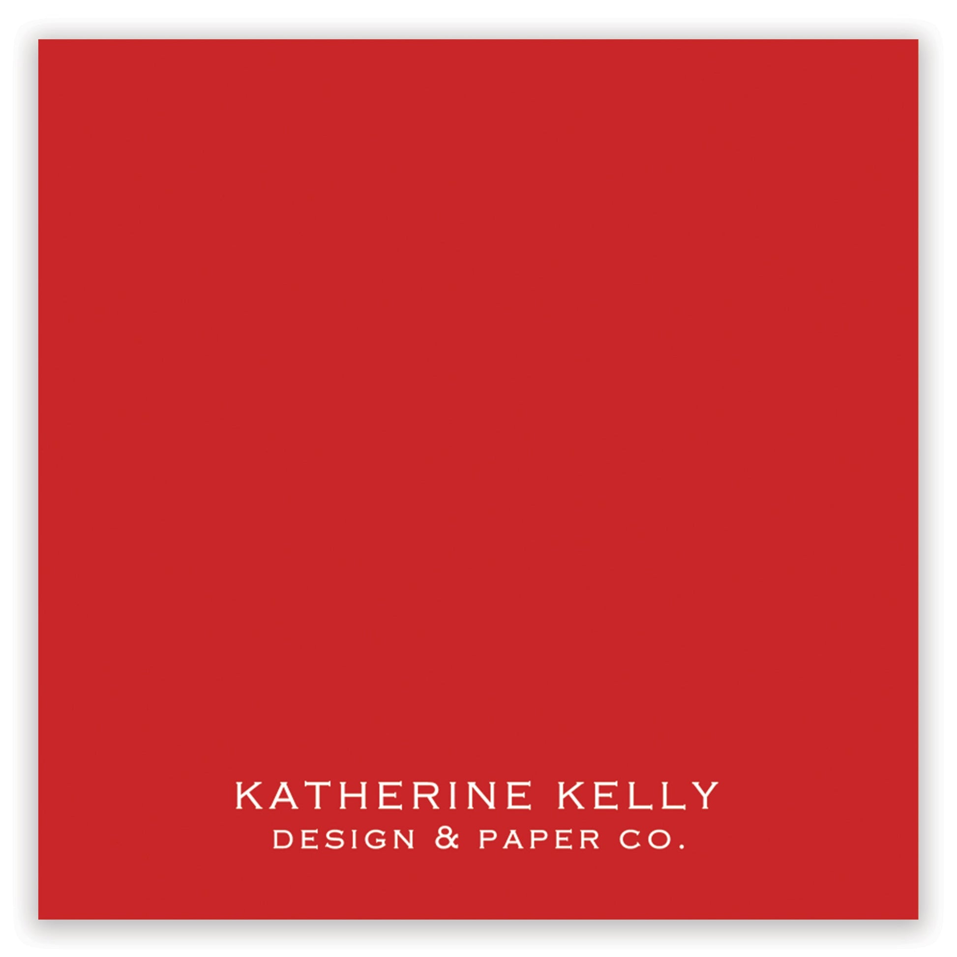christmas script red enclosure card - themonogram manor 