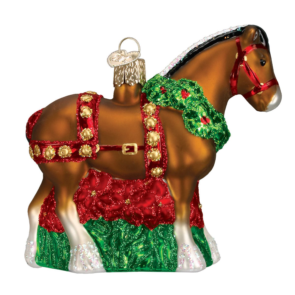 Holiday Clydesdale Ornament - themonogram manor 