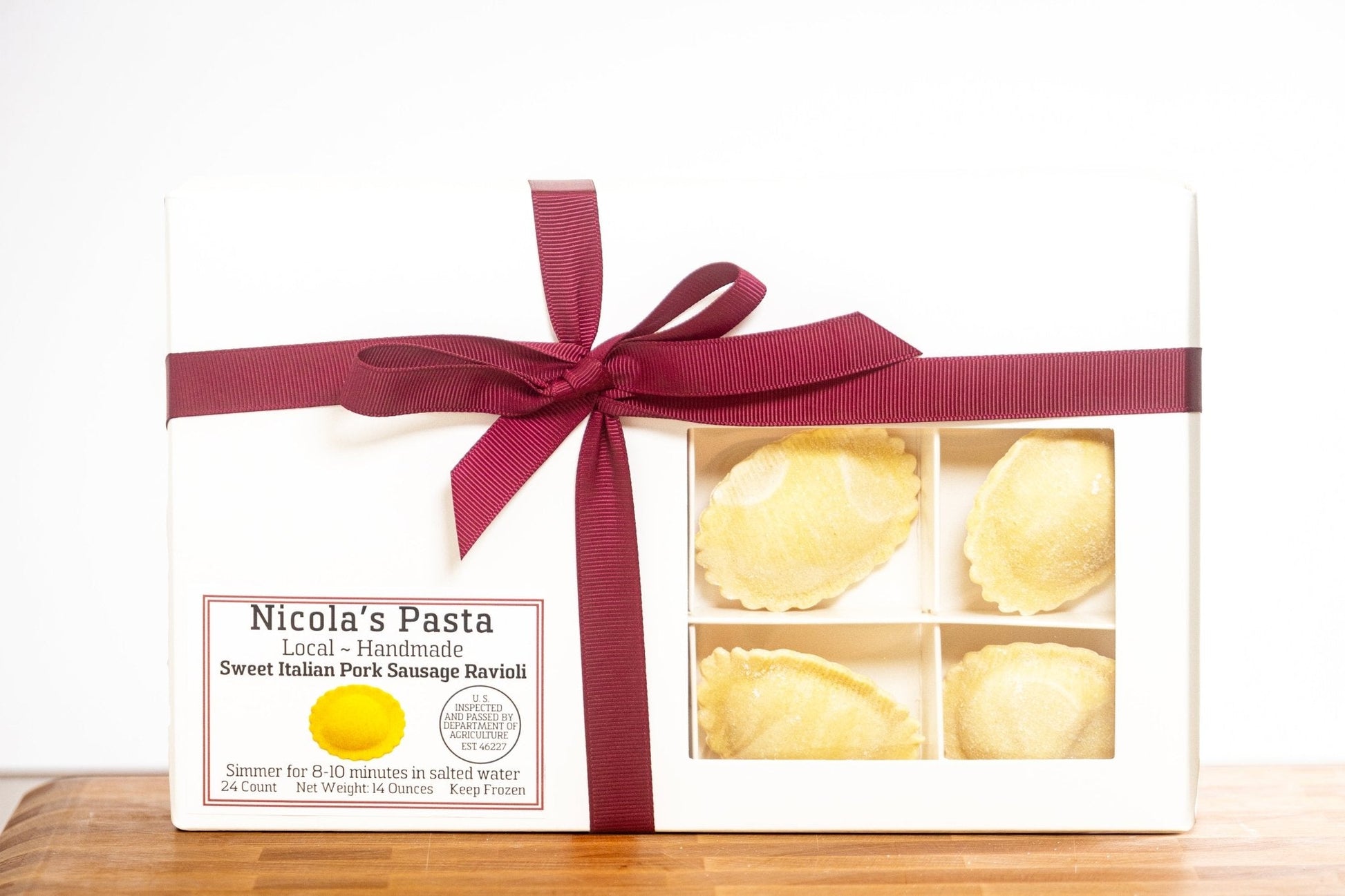 Sweet Italian Pork Sausage Ravioli - themonogram manor 