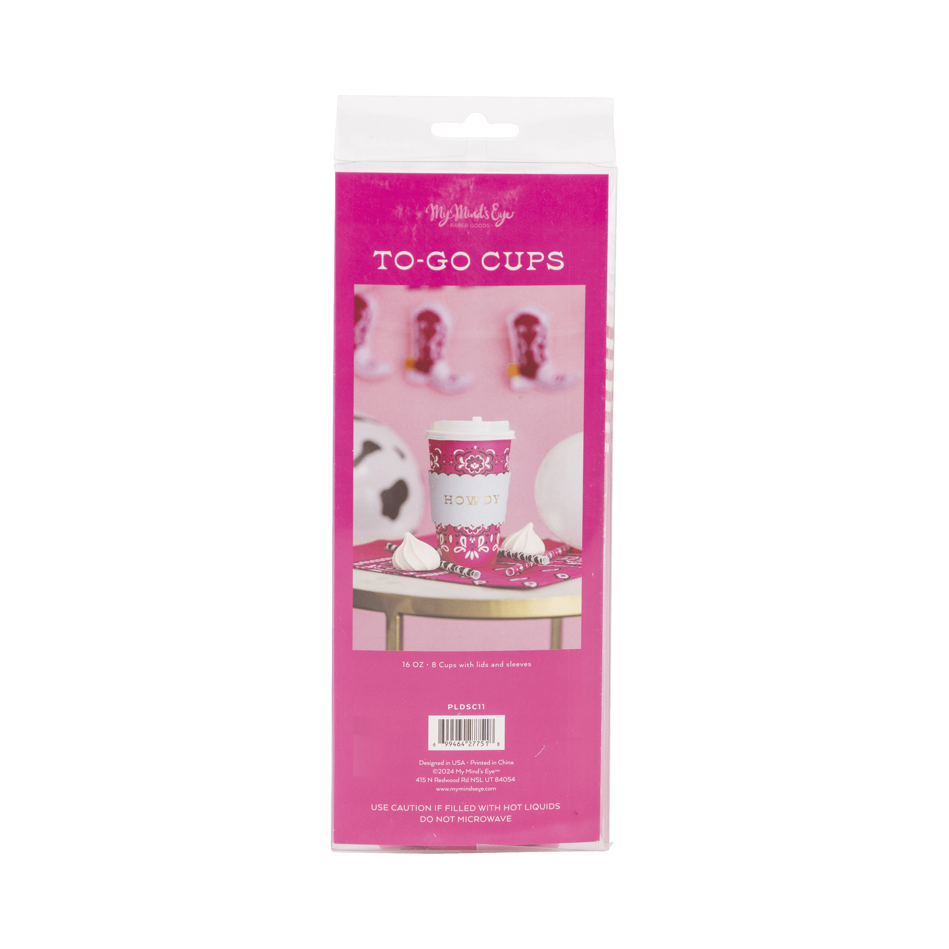 PLDSC11 - Cowgirl Pink Bandana To Go Cups - themonogram manor 