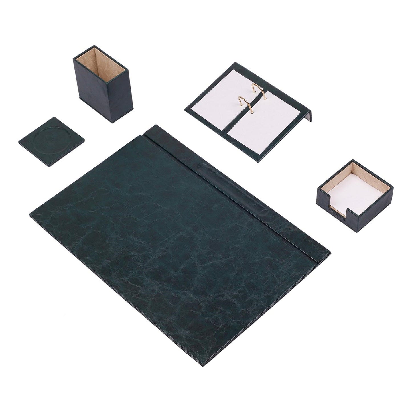 MOOG Leather Desk Set - 5 PCS - themonogram manor 