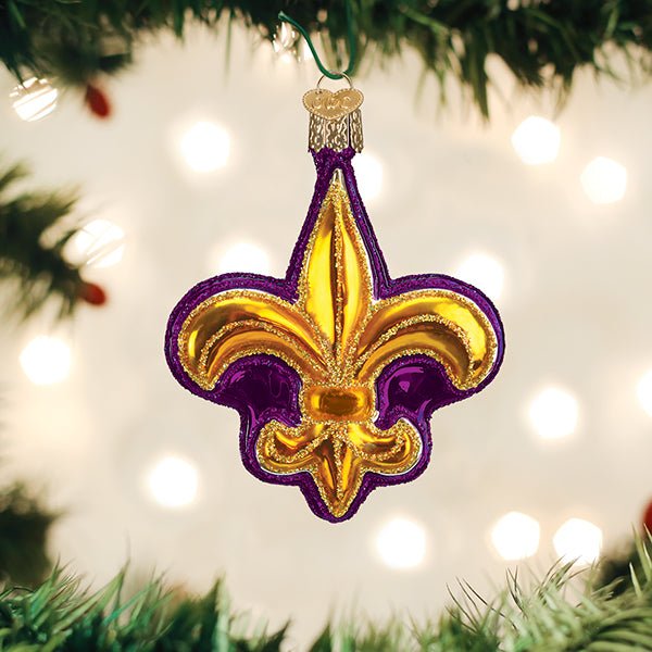 Purple Fleur - de - lis Ornament - themonogram manor 