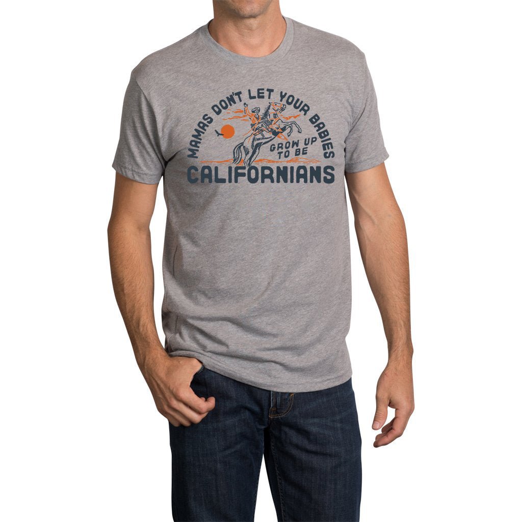 Don't Let Your Babies Grow Up to Be Californians T-Shirt - Heather Gray - themonogram manor 