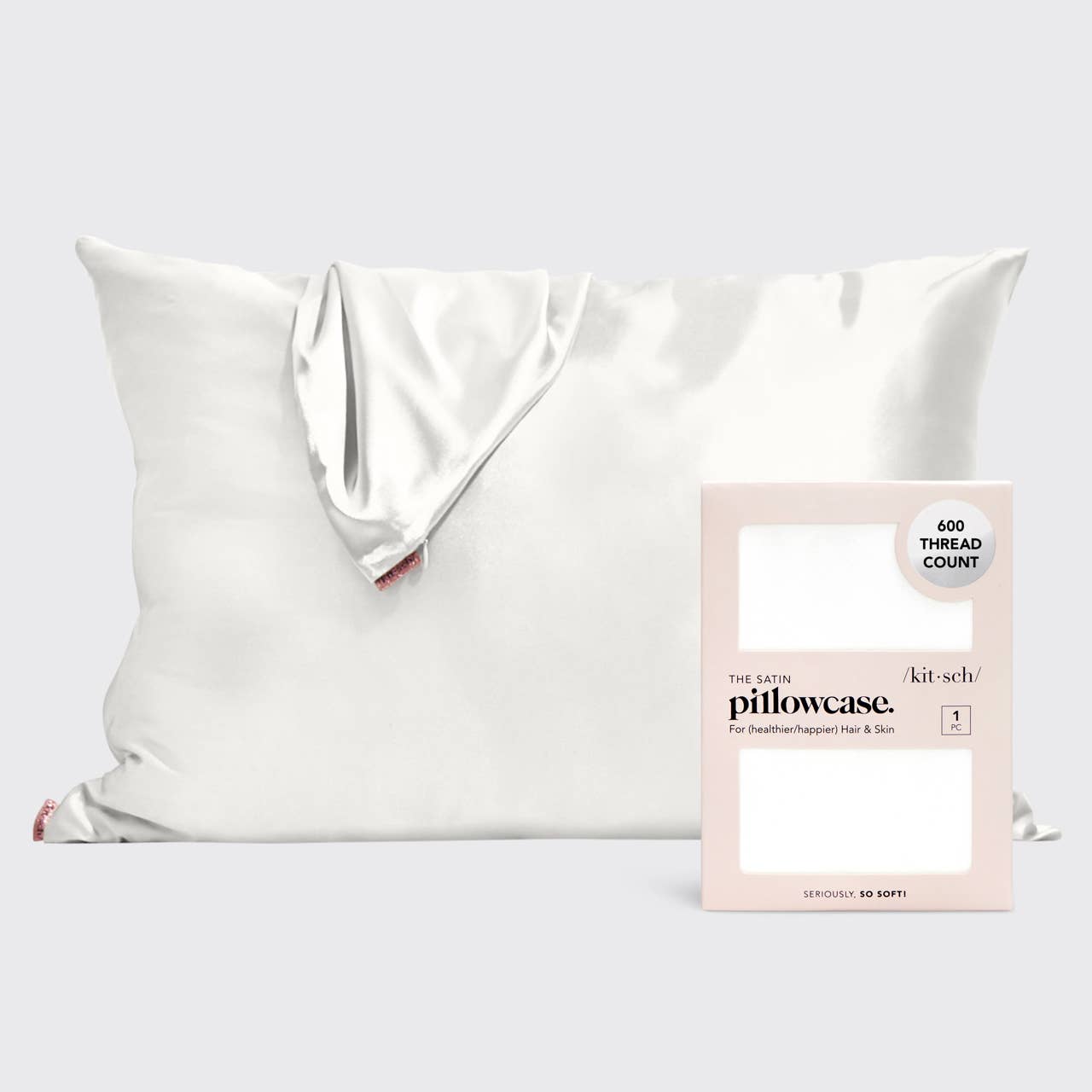 Satin Pillowcase Standard - Ivory - themonogram manor 