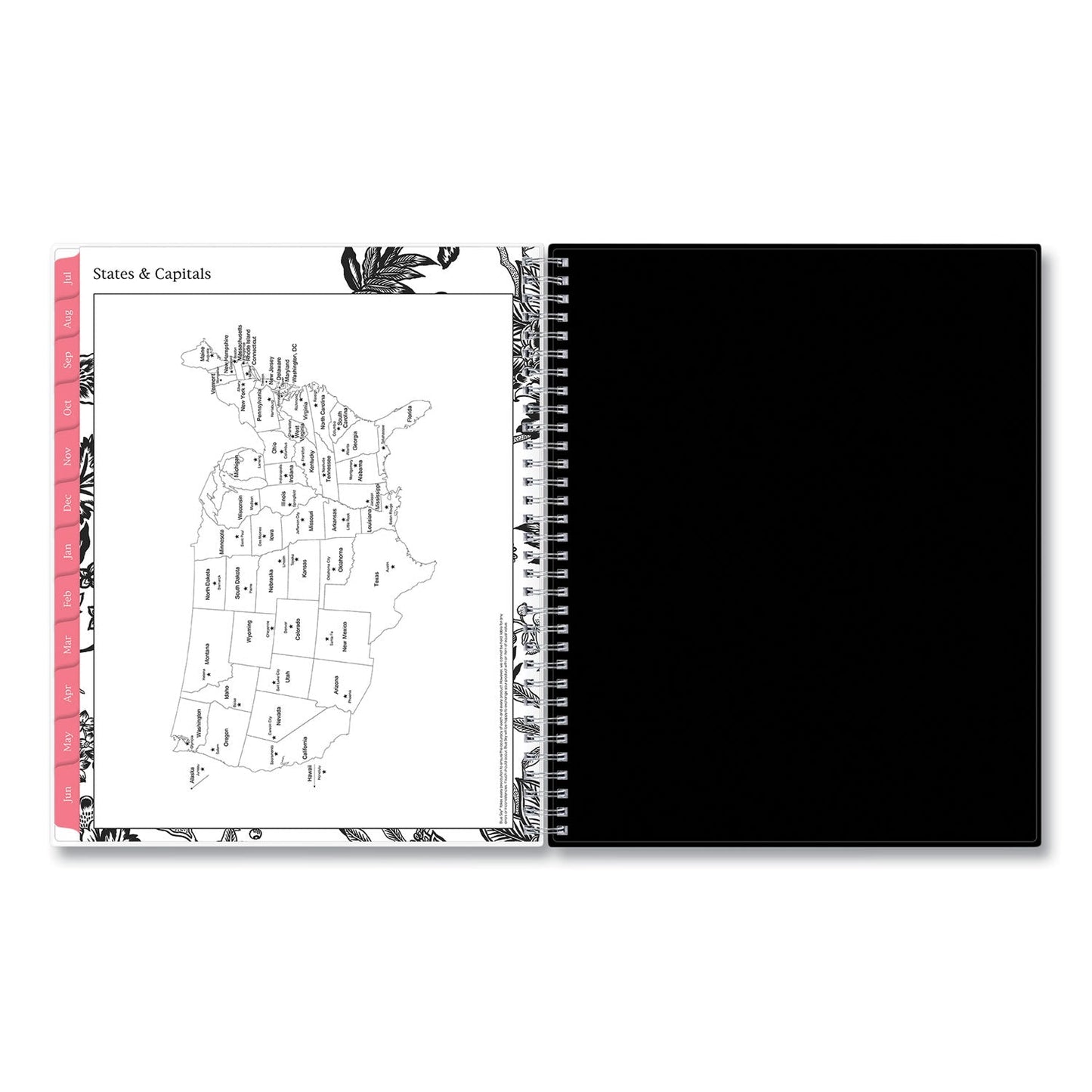 Blue Sky Analeis Create - Your - Own Cover Weekly/Monthly Planner, Floral, 11 x 8.5, White/Black/Coral, 12 - Month (July - June): 2022 - 2023 - themonogram manor 