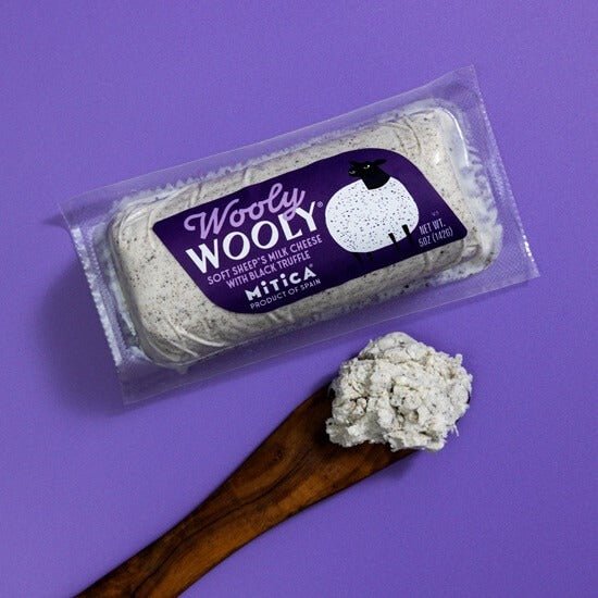 Wooly Wooly® Black Truffle Fresh Sheep’s Milk Cheese - themonogram manor 