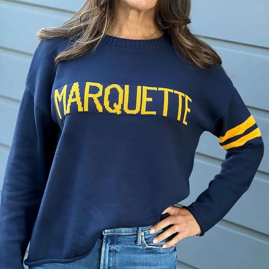 Marquette Long Sleeve – 'We Are' Navy - themonogram manor 