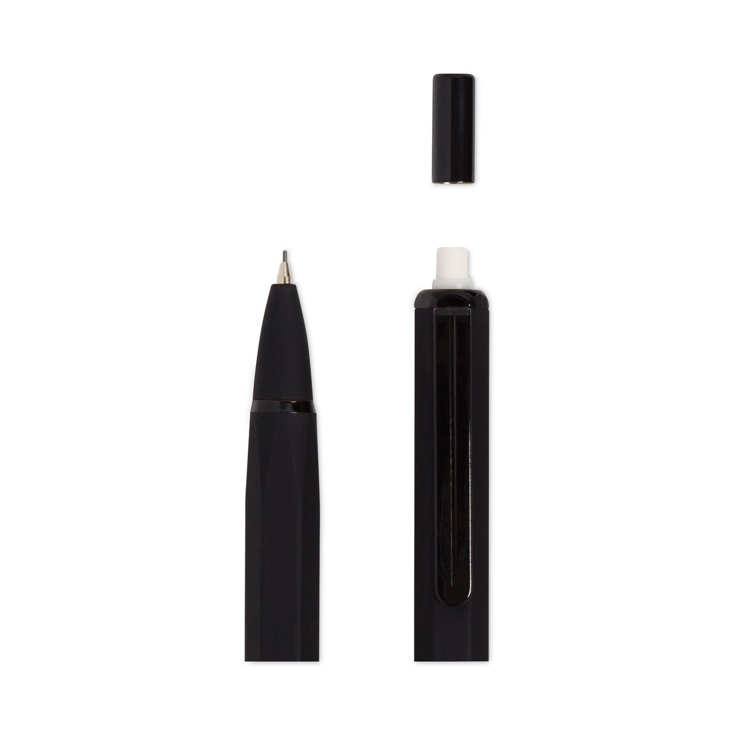 U Brands Cambria Soft Touch Mechanical Pencil, 0.7 mm, HB (2), Black Lead, Black Barrel, 12/Pack - themonogram manor 