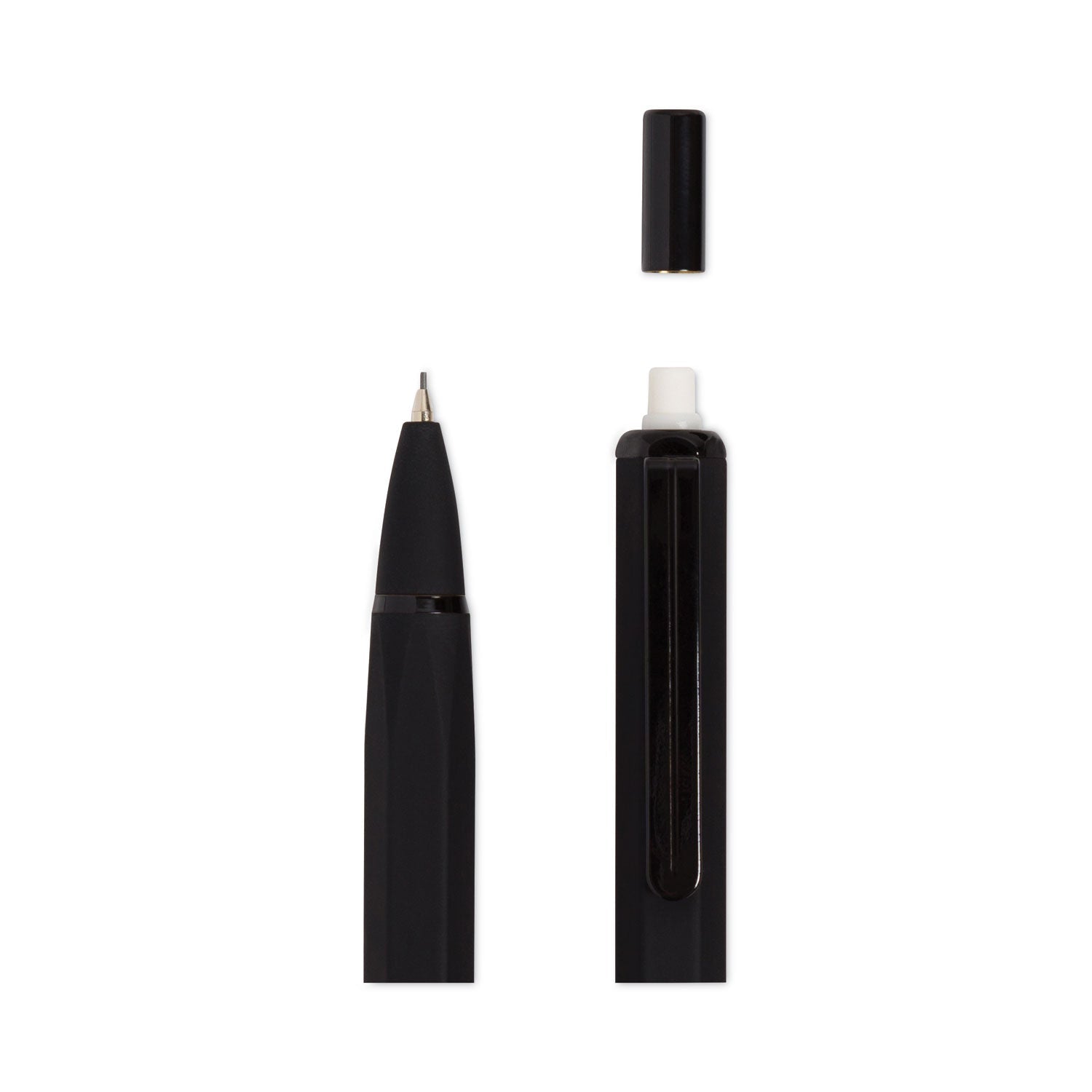 U Brands Cambria Soft Touch Mechanical Pencil, 0.7 mm, HB (2), Black Lead, Black Barrel, 12/Pack - themonogram manor 