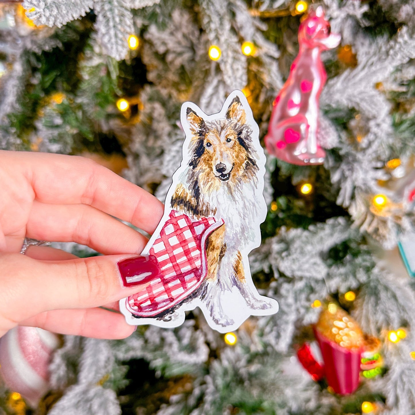 Collie Dog Magnet - themonogram manor 