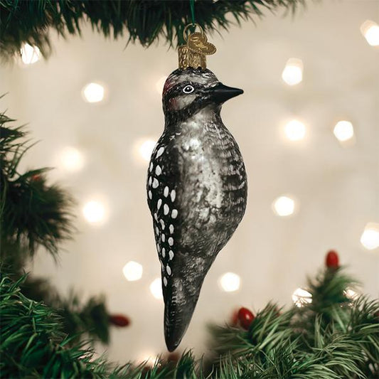 Vintage Hairy Woodpecker Ornament - themonogram manor 