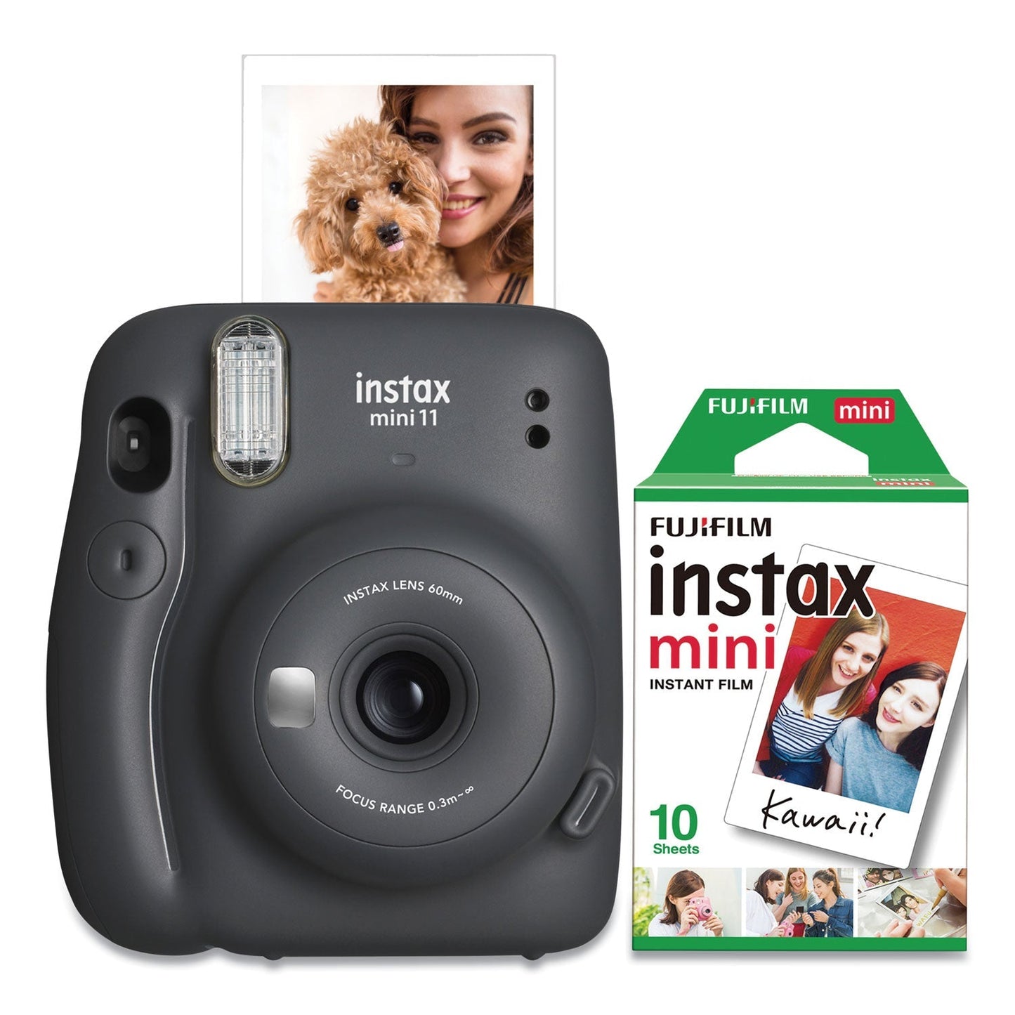 Fujifilm Instax Mini 11 Camera Bundle, Charcoal - themonogram manor 