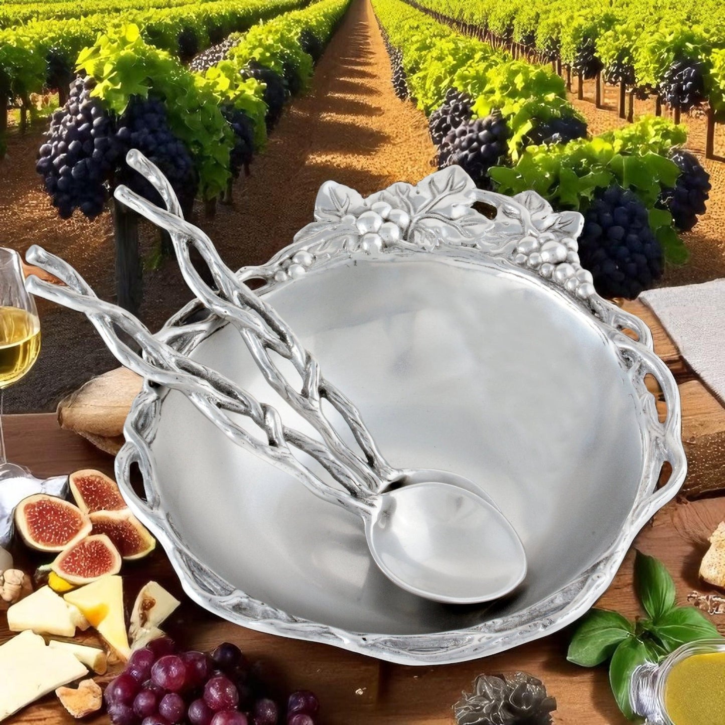 Grape Open Vine Salad Set 3-Pc - themonogram manor 