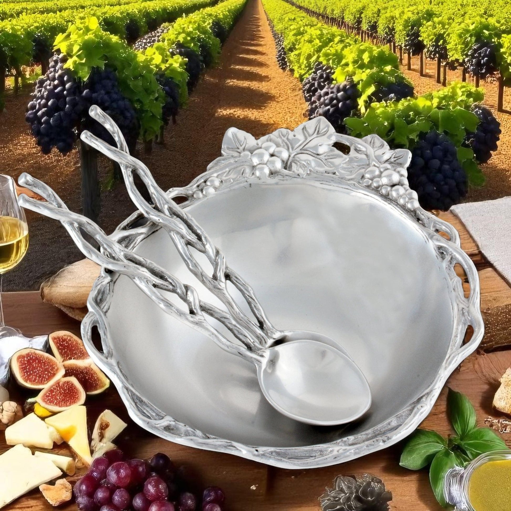 Grape Open Vine Salad Set 3-Pc - themonogram manor 