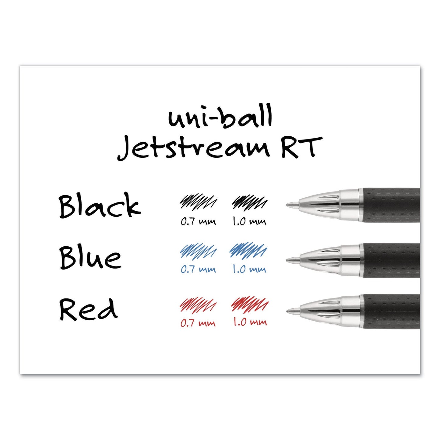 uniball Jetstream Retractable Ballpoint Pen, Bold 1 mm, Blue Ink, Black Barrel - themonogram manor 