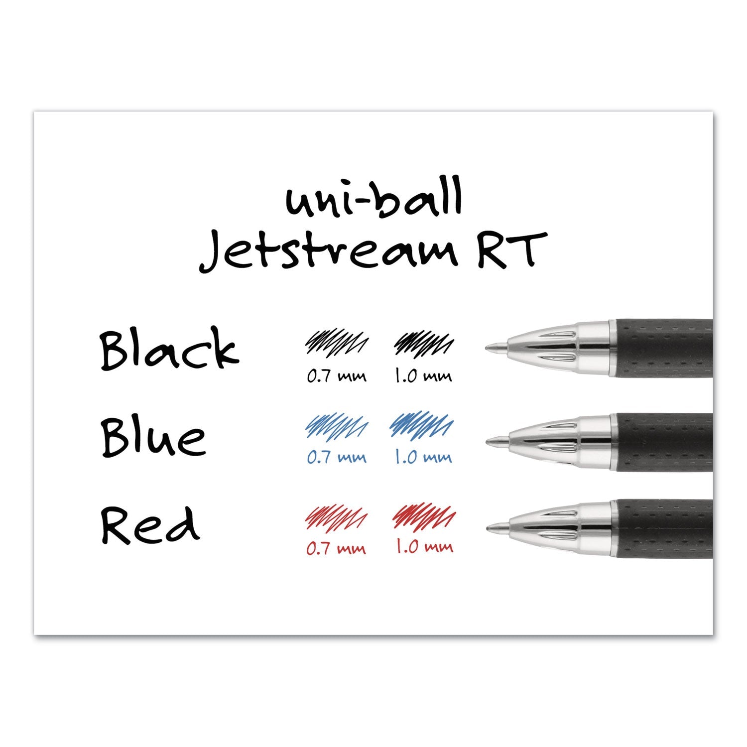 uniball Jetstream Retractable Ballpoint Pen, Bold 1 mm, Blue Ink, Black Barrel - themonogram manor 