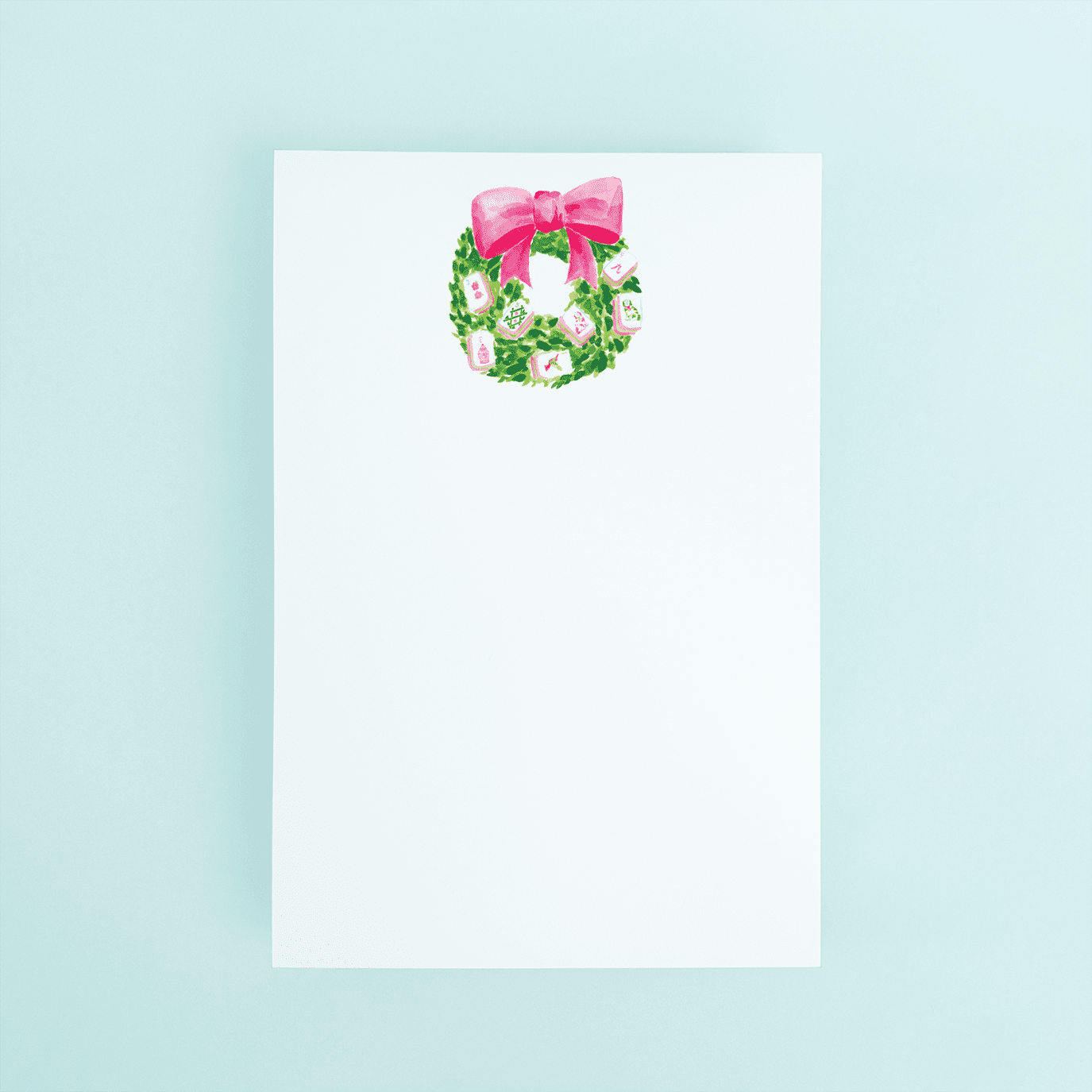 Mahjong Wreath Notepad - themonogram manor 